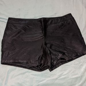 Cute pleather shorts with studs